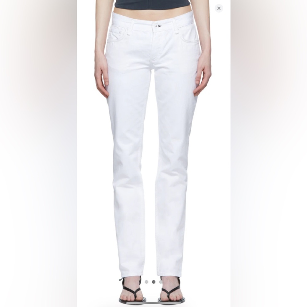 rag & bone Women's Crisp White Straight Leg Jeans - Picture 3 of 6